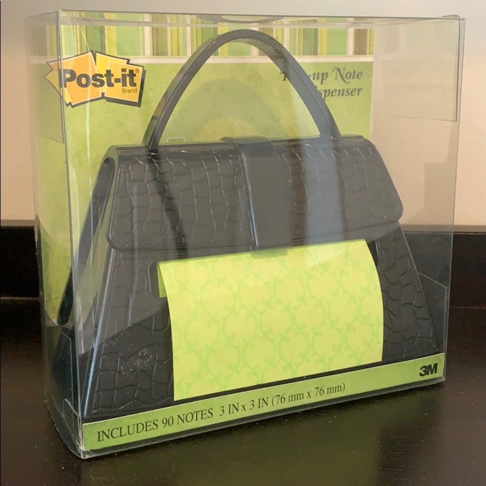 Post-it Notes Dispenser, Black Purse